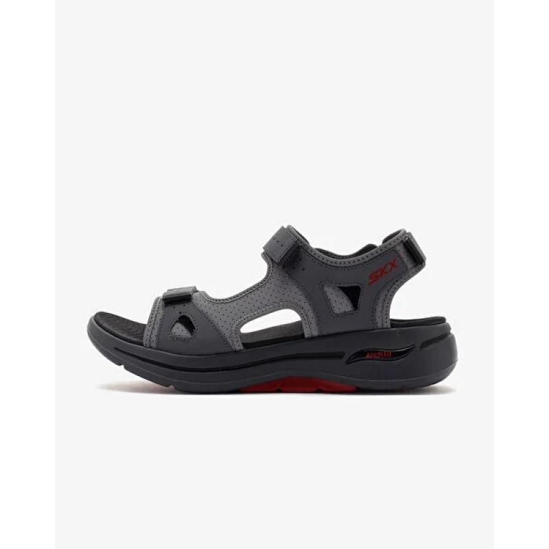 Skechers Go Walk Arch Fit Sandal - Mission İi Erkek Sandalet (229064 CCRD) Gri